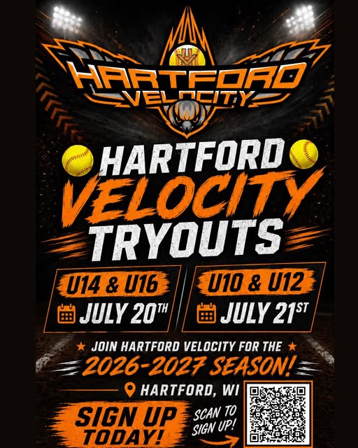 Hartford Velocity Tryouts for 2026, July 20th and 21st